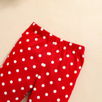 Load image into Gallery viewer, 3 Pieces Set Baby Kid Girls Christmas Cartoon Print Tops Polka dots Pants And Leopard Skirts Wholesale 220729325
