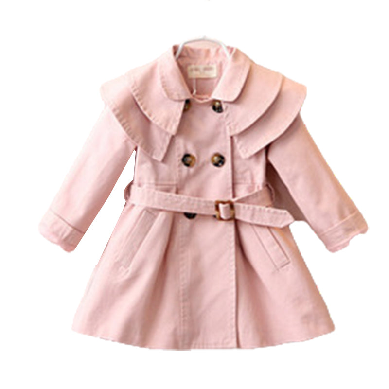 Baby Kid Girls Solid Color Ribbon Coats Wholesale 22080205