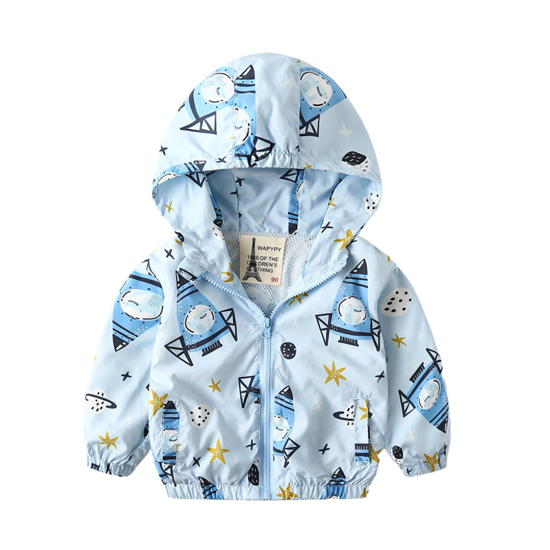 Baby Kid Boys Dinosaur Car Cartoon Star Print Jackets Outwears Wholesale 220802100