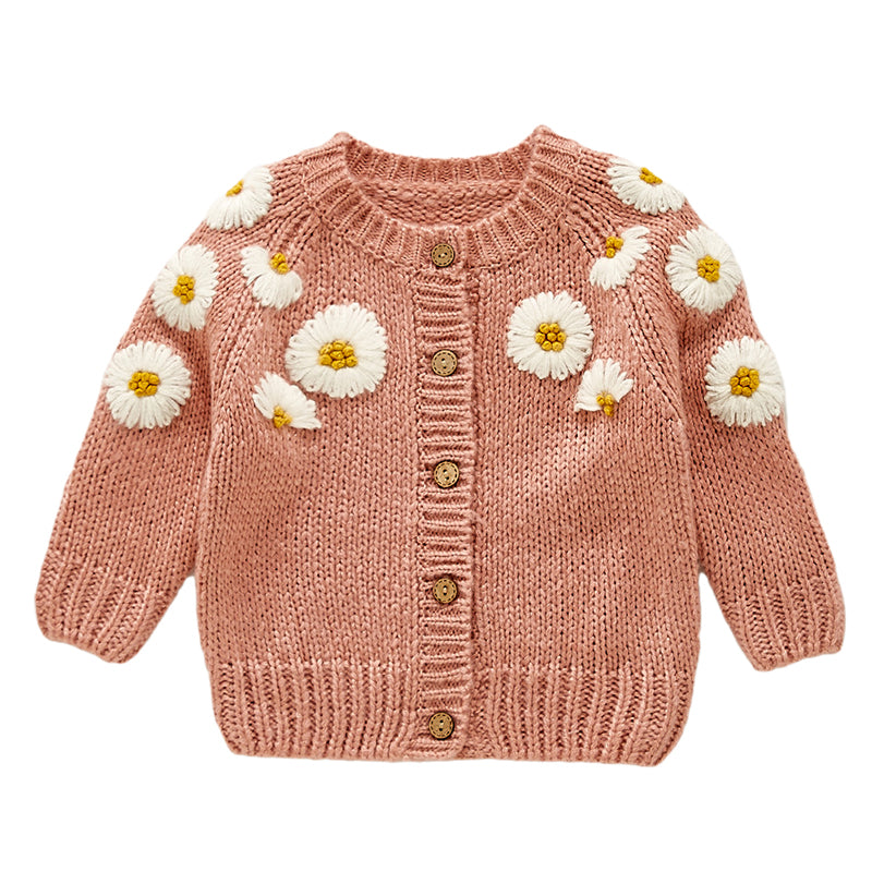 Baby Kid Girls Flower Cardigan Wholesale 220802136