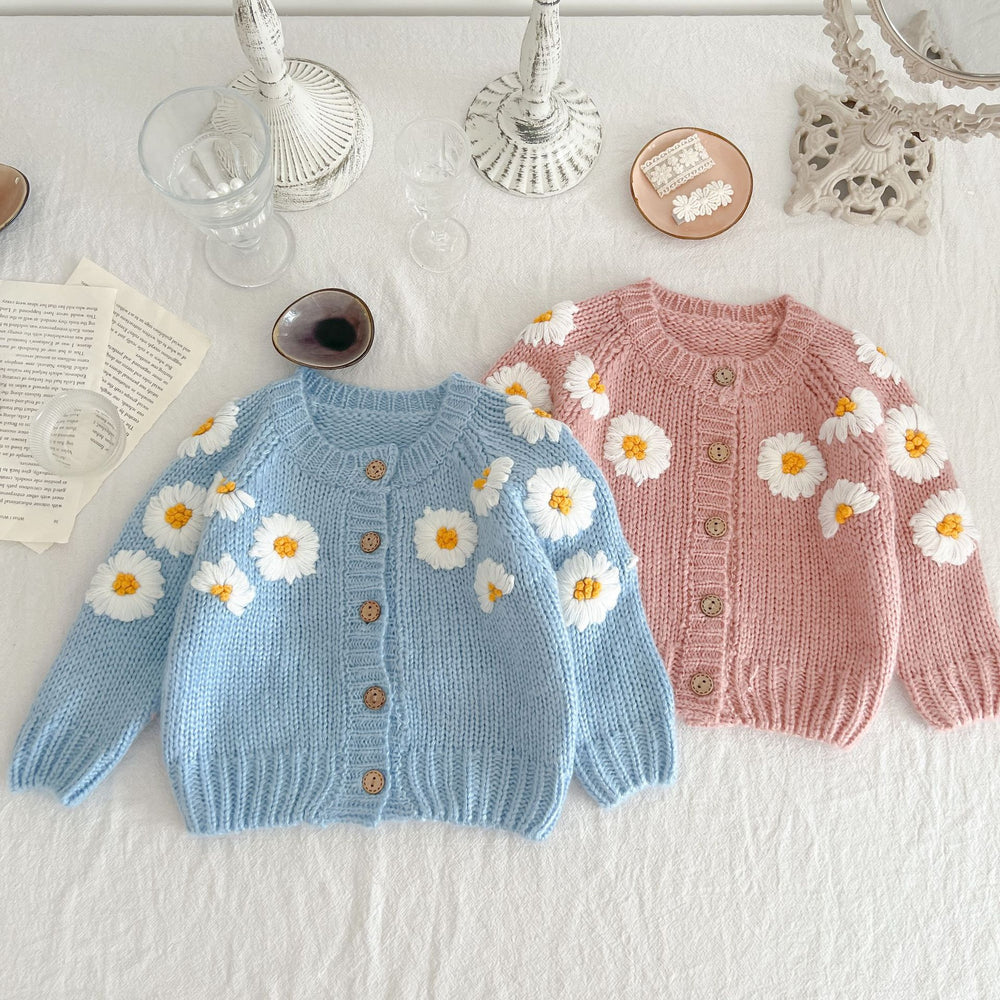 Baby Kid Girls Flower Cardigan Wholesale 220802136