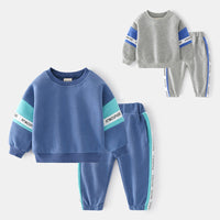 Load image into Gallery viewer, 2 Pieces Set Baby Kid Boys Color-blocking Hoodies Swearshirts And Pants Wholesale 220802139
