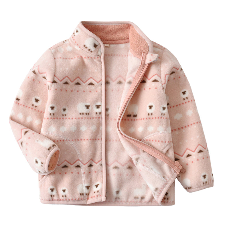 Baby Kid Girls Animals Print Jackets Outwears Wholesale 220802155