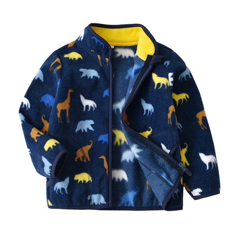 Baby Kid Boys Animals Cartoon Print Jackets Outwears Wholesale 220802157
