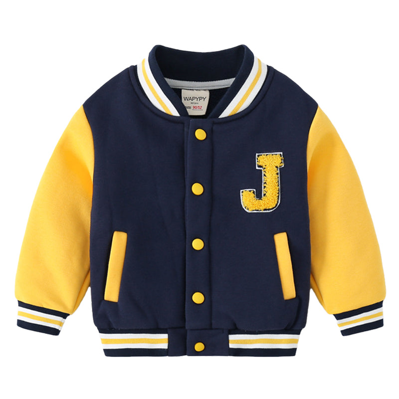 Baby Kid Boys Letters Color-blocking Jackets Outwears Wholesale 220802164
