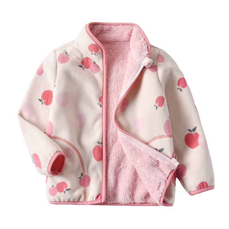 Kid Girls Fruit Print Jackets Outwears Wholesale 220802178