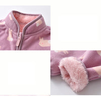 Load image into Gallery viewer, Baby Kid Girls Striped Animals Flamingo Cartoon Print Jackets Outwears Wholesale 220802185
