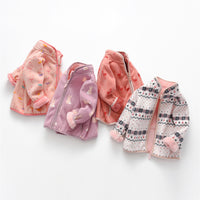 Load image into Gallery viewer, Baby Kid Girls Striped Animals Flamingo Cartoon Print Jackets Outwears Wholesale 220802185
