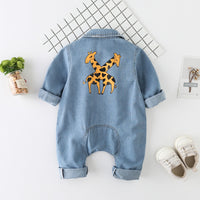 Load image into Gallery viewer, Baby Unisex Rainbow Love heart Cartoon Print Rompers And Jumpsuits Wholesale 22080224
