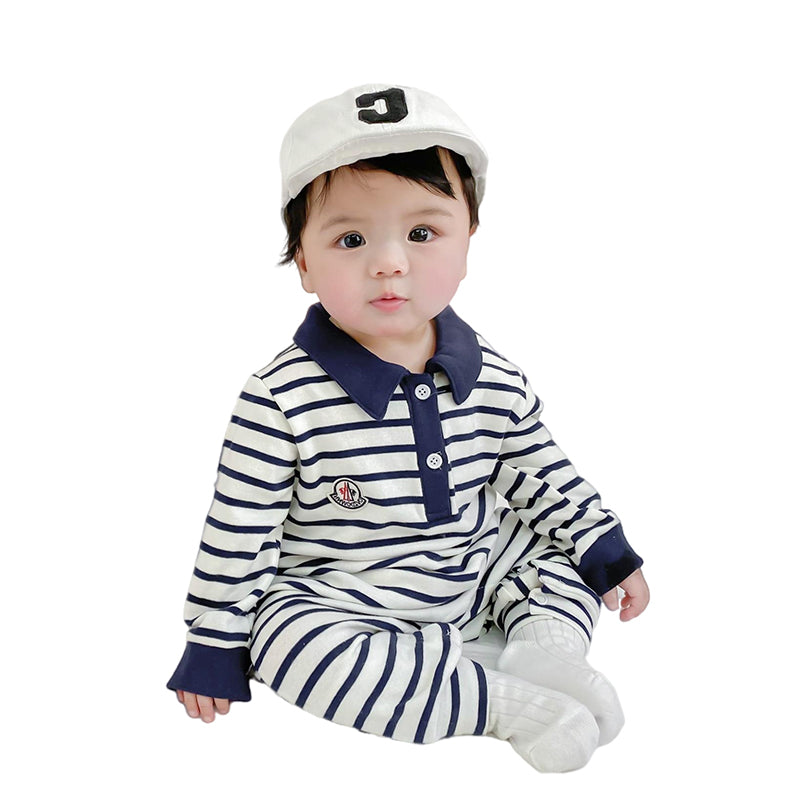 Baby Boys Striped Jumpsuits Wholesale 220802281