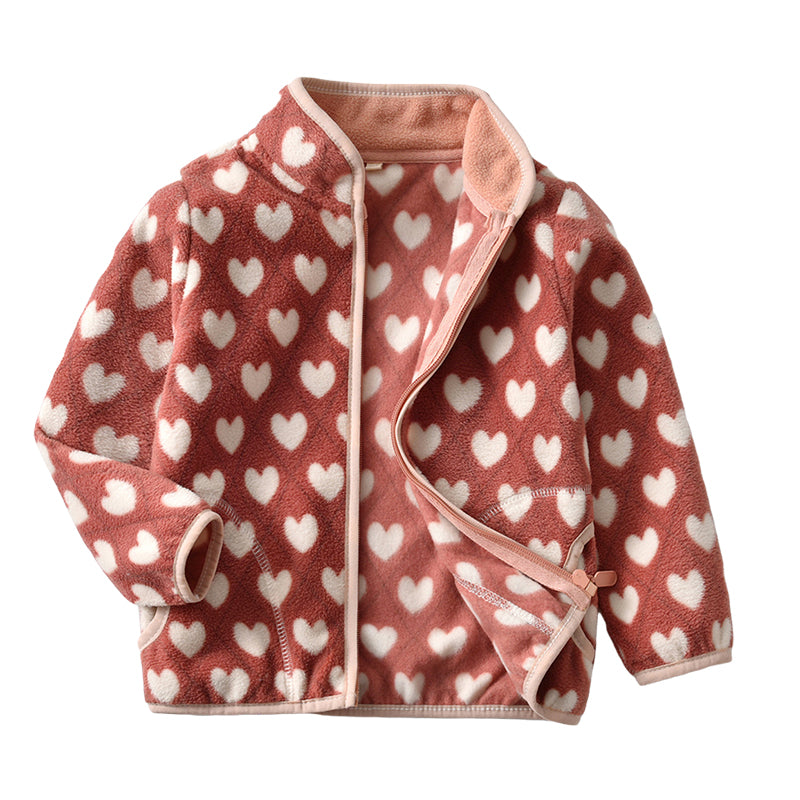 Baby Kid Girls Love heart Print Jackets Outwears Wholesale 220802435