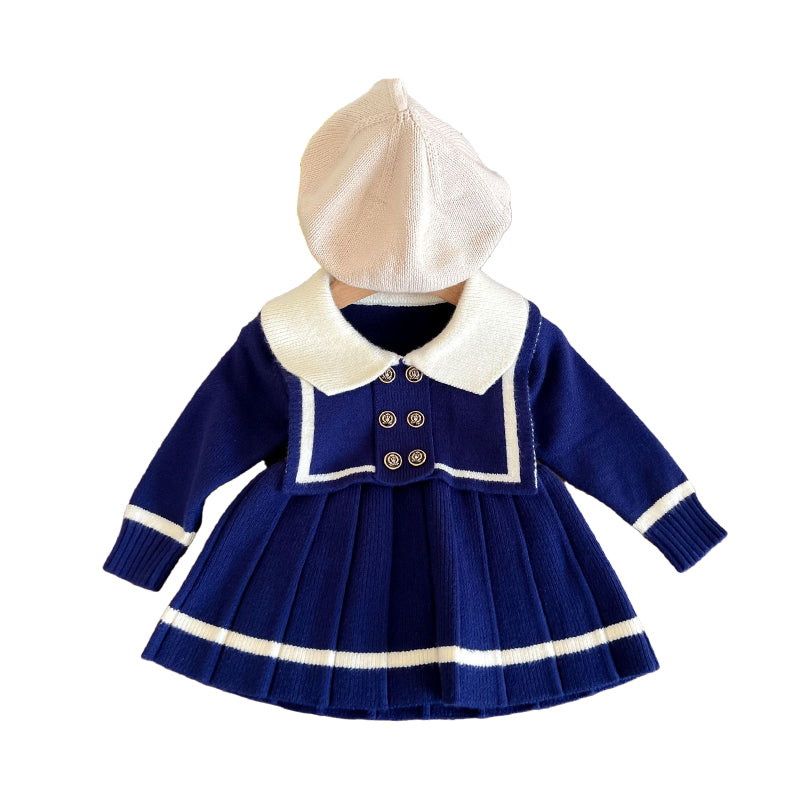 Baby Kid Girls Solid Color Crochet Dresses Wholesale 220802467