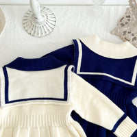 Load image into Gallery viewer, Baby Kid Girls Solid Color Crochet Dresses Wholesale 220802467
