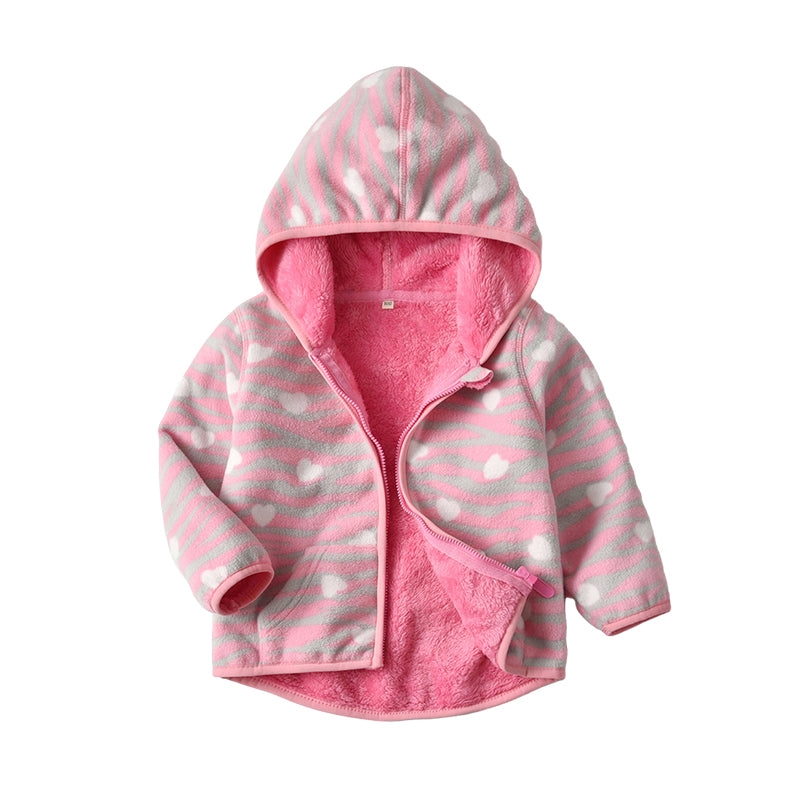 Baby Kid Girls Leopard Love heart Polka dots Print Jackets Outwears Wholesale 22080249