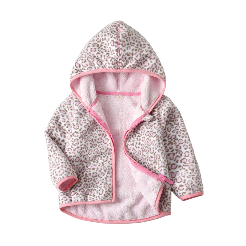 Baby Kid Girls Leopard Love heart Polka dots Print Jackets Outwears Wholesale 22080249