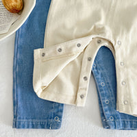 Load image into Gallery viewer, 2 Pieces Set Baby Kid Girls Solid Color Blouses And Jumpsuits Wholesale 220802499
