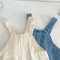 Load image into Gallery viewer, 2 Pieces Set Baby Kid Girls Solid Color Blouses And Jumpsuits Wholesale 220802499
