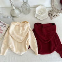 Load image into Gallery viewer, Baby Kid Girls Solid Color Crochet Sweaters Wholesale 220802526
