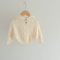 Load image into Gallery viewer, Baby Kid Girls Solid Color Crochet Sweaters Wholesale 220802526

