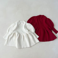 Load image into Gallery viewer, Baby Kid Girls Solid Color Crochet Dresses Wholesale 220802528
