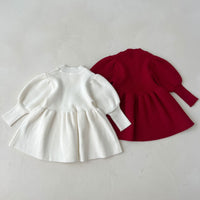 Load image into Gallery viewer, Baby Kid Girls Solid Color Crochet Dresses Wholesale 220802528

