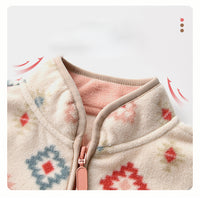 Load image into Gallery viewer, Baby Kid Girls Checked Bohemian Print Jackets Outwears Wholesale 220802607
