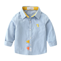 Load image into Gallery viewer, Baby Kid Boys Letters Dinosaur Cartoon Embroidered Shirts Wholesale 22080267
