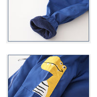 Load image into Gallery viewer, Baby Kid Boys Color-blocking Cartoon Embroidered Jackets Outwears Wholesale 22080281
