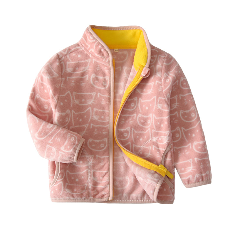 Baby Kid Girls Love heart Checked Cartoon Print Jackets Outwears Wholesale 22080288