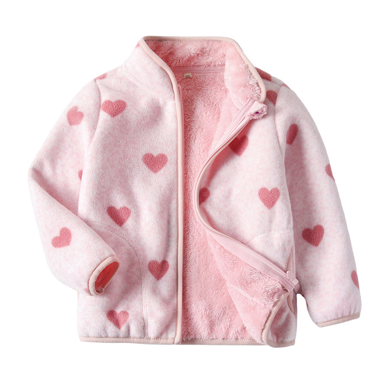 Baby Kid Girls Love heart Print Valentine's Day Jackets Outwears Wholesale 22080290
