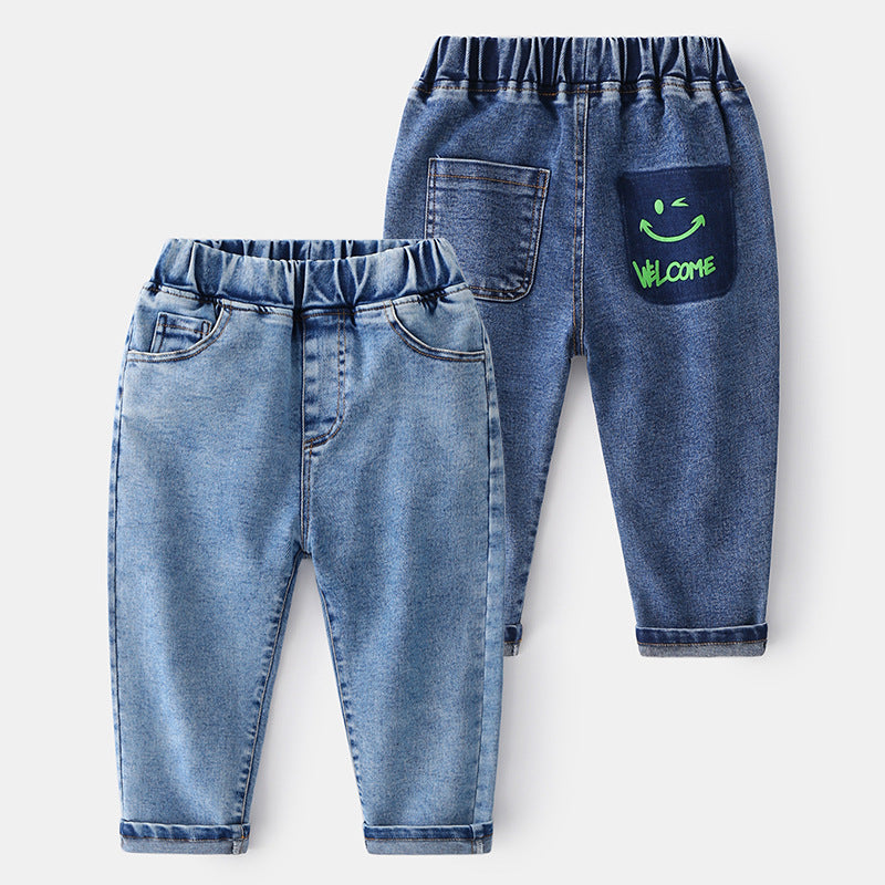 Baby Kid Boys Letters Print Pants Jeans Wholesale 22080294