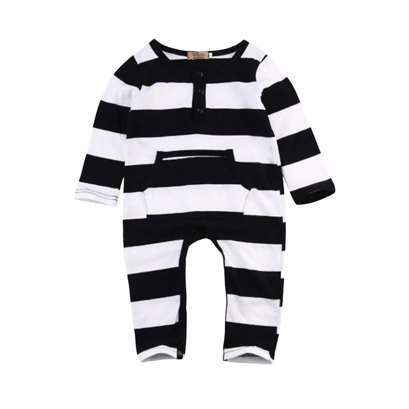 Baby Unisex Striped Jumpsuits Wholesale 22080506