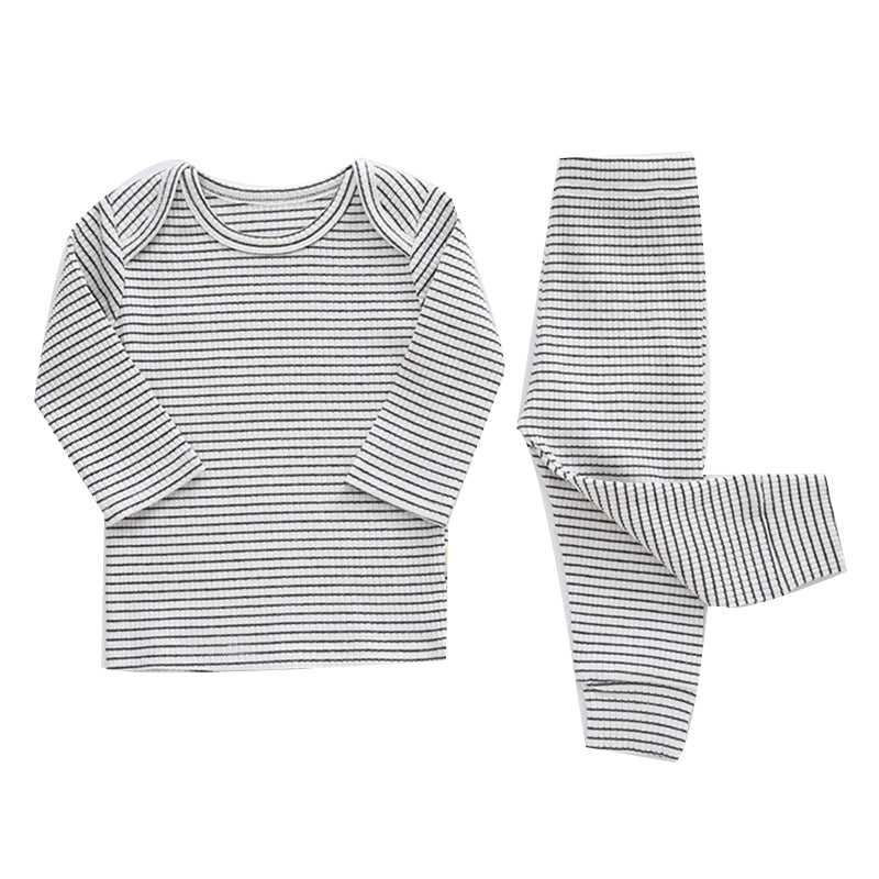 2 Pieces Set Baby Unisex Solid Color Tops And Pants Wholesale 220805139