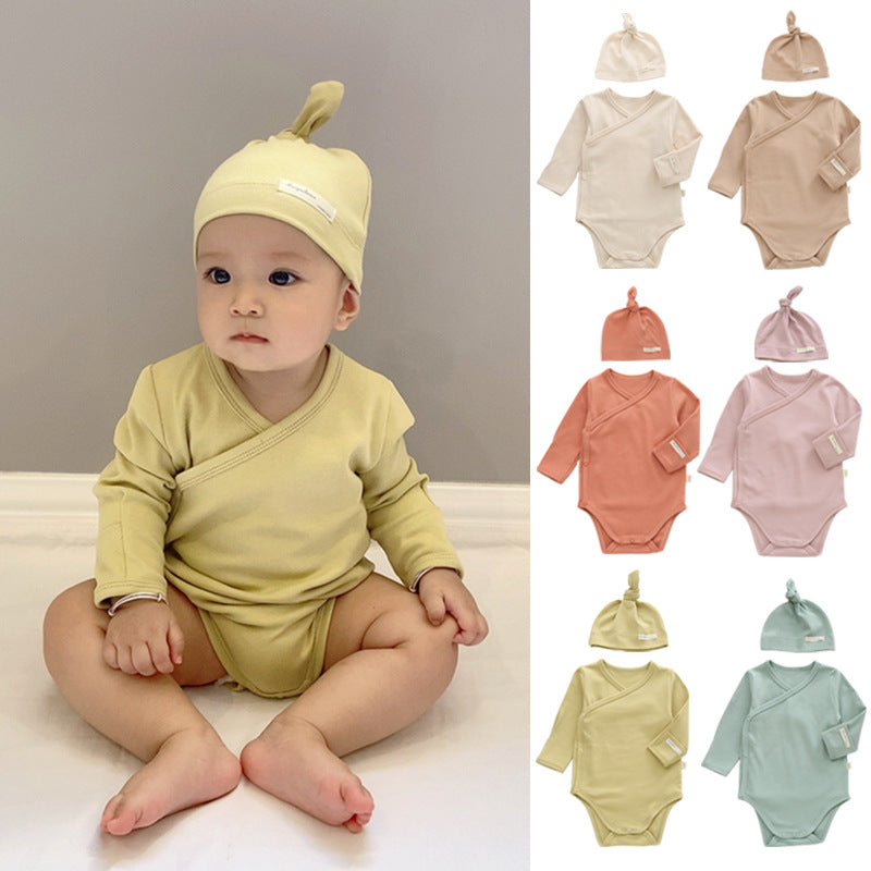 Baby Unisex Solid Color Rompers Wholesale 220805146