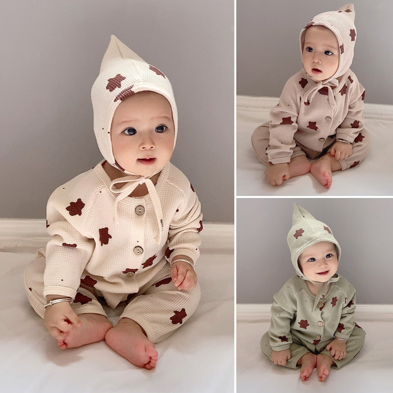 Baby Unisex Animals Print Jumpsuits Wholesale 220805152