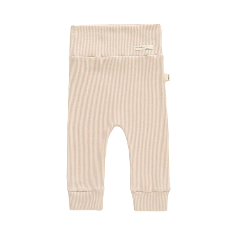 Baby Unisex Solid Color Muslin&Ribbed Pants Wholesale 220805153