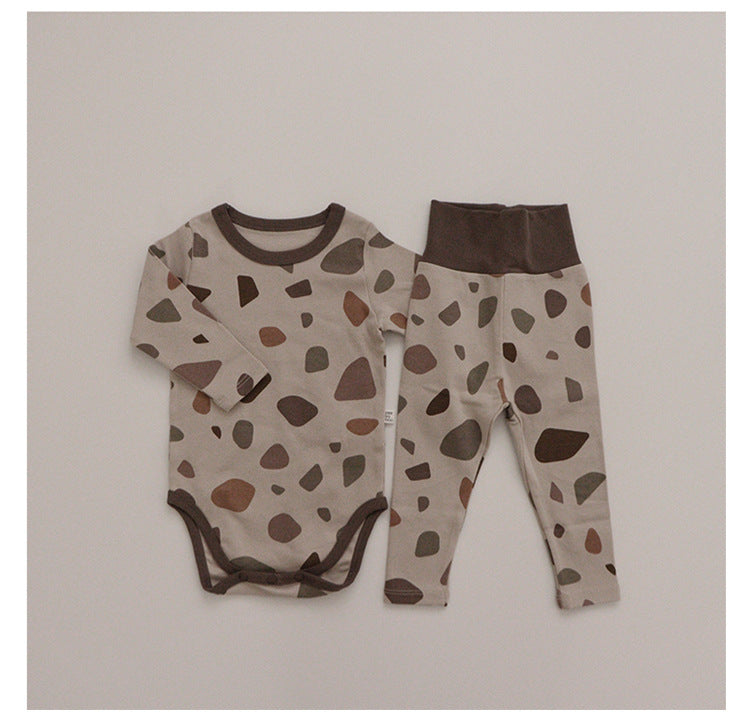 2 Pieces Set Baby Unisex Print Rompers And Pants Wholesale 220805159