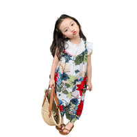 Load image into Gallery viewer, Baby Kid Girls Flower Plant Jumpsuits Wholesale 220805184
