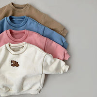 Load image into Gallery viewer, 2 Pieces Set Baby Kid Unisex Sports Cartoon Embroidered Hoodies&amp;Swearshirts And Solid Color Pants Wholesale 220805198
