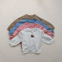 Load image into Gallery viewer, 2 Pieces Set Baby Kid Unisex Sports Cartoon Embroidered Hoodies&amp;Swearshirts And Solid Color Pants Wholesale 220805198
