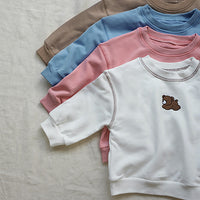 Load image into Gallery viewer, 2 Pieces Set Baby Kid Unisex Sports Cartoon Embroidered Hoodies&amp;Swearshirts And Solid Color Pants Wholesale 220805198
