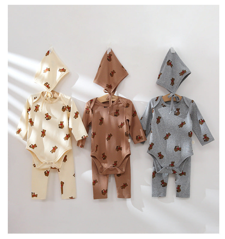 2 Pieces Set Baby Unisex Animals Print Rompers And Pants Wholesale 220805224