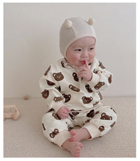 Load image into Gallery viewer, 2 Pieces Set Baby Unisex Animals Cartoon Print Hoodies Swearshirts And Pants Wholesale 220805236
