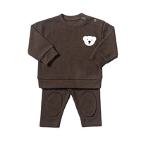 Load image into Gallery viewer, 2 Pieces Set Baby Boys Cartoon Embroidered Hoodies Swearshirts And Solid Color Pants Wholesale 220805400
