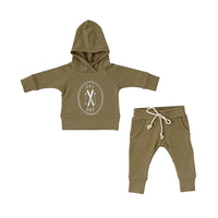 Load image into Gallery viewer, 2 Pieces Set Baby Boys Letters Hoodies Swearshirts And Solid Color Pants Wholesale 220805416
