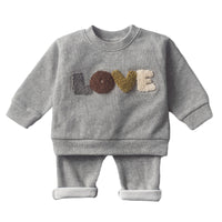 Load image into Gallery viewer, 2 Pieces Set Baby Boys Letters Hoodies Swearshirts And Solid Color Pants Wholesale 220805417
