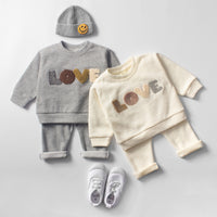 Load image into Gallery viewer, 2 Pieces Set Baby Boys Letters Hoodies Swearshirts And Solid Color Pants Wholesale 220805417
