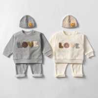 Load image into Gallery viewer, 2 Pieces Set Baby Boys Letters Hoodies Swearshirts And Solid Color Pants Wholesale 220805417

