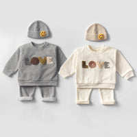 Load image into Gallery viewer, 2 Pieces Set Baby Boys Letters Hoodies Swearshirts And Solid Color Pants Wholesale 220805417
