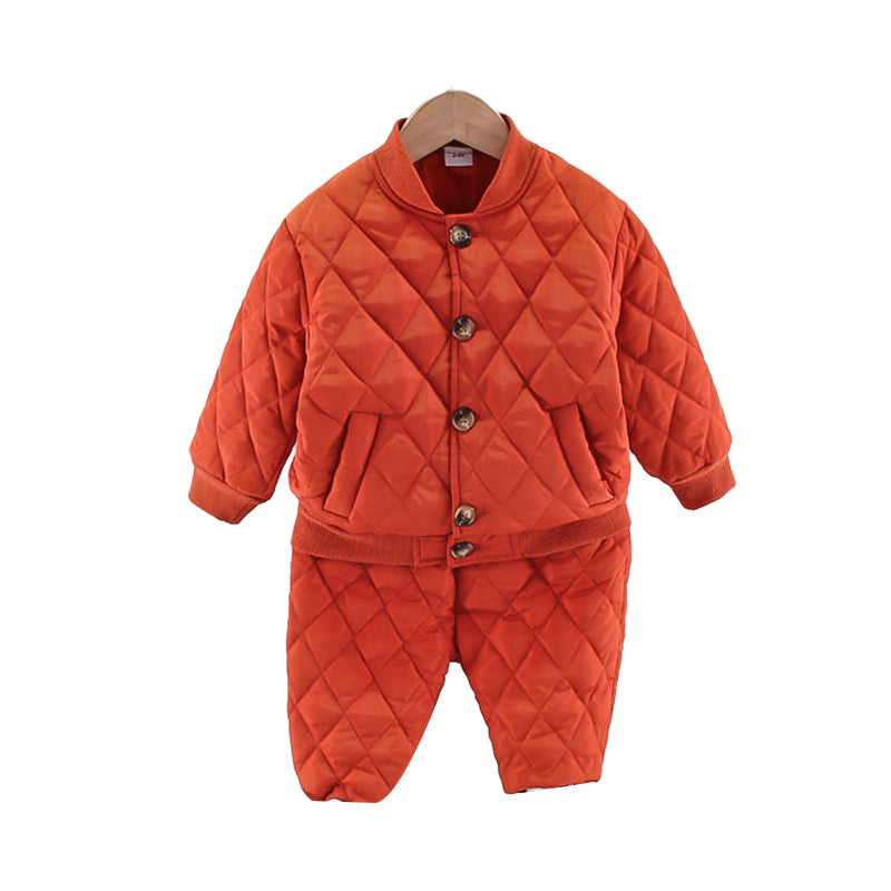 2 Pieces Set Baby Kid Boys Solid Color Jackets&Outwears And Pants Wholesale 220805535